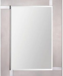 Ren-Wil Capiz Mirror, Wood Frame with Champagne Silver Leaf & Chrome Plated Accents – 30″ W X 40″ H X 1″ D 2