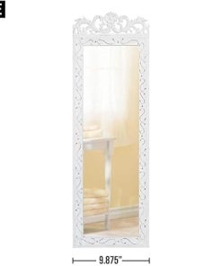 Accent Plus Elegant White Wall Mirror 9.87×0.5×30.5 2