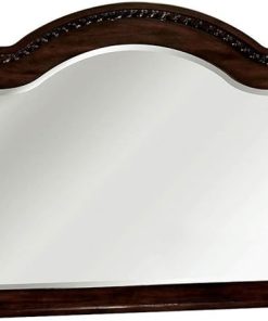 Furniture of America Burleigh Transitional Style Mirror Cherry Finish