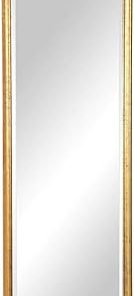 Spinner Moss + Fig Varna Antique Metallic Gold Leaf Mirror | Oval Wall Mirror Finished in Antiqued Metallic Gold Leaf (22” W x 62” H x 1” D Oval Mirror) 2