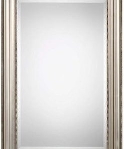 Moss + Fig Gemma Champagne Silver Leaf Wall Mirror | Rectangular Wall Mirror in Antiqued Champagne Silver Leaf Finish (24 in. W x 36 in. H Rectangle Mirror)