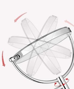 GALSOR 8 Inches Wall Mount Makeup Mirror with 3X Magnification, LED Lighted Double Sided 360 Degree Swivel Vanity Mirror Bathroom Cosmetic Mirror Extension Chrome Finish, Direct Wire 2