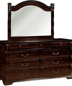 Furniture of America Burleigh Transitional Style Mirror Cherry Finish 2
