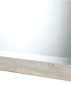 LeBath by Sunny Wood Nina 36″ x 40″ Framed Mirror, Chalky White Finish 2