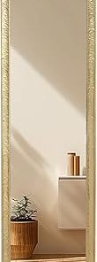 PARISLOFT Full Length Mirror with Metal Frame, 71.2'' x 16.1'' Full Body Wall Mirror, Vintage Floor Mirrors for Bedroom, Dressing Room, Living Room, Gold