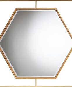 Baxton Studio Gates Mirror, One Size, Gold