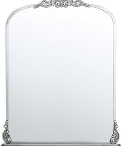 Keonjinn 30" x 36" Arch Antique Mirror with Shelf, Silver Vintage Mirrors for Wall, Arch Anthropologie Mirror with Metal Frame, Decorative Victorian Mirror for Mantle, Bathroom, Living Room, Hallway