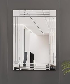 Decorative Wall Mirrors, Modern Silver Rectangular Wall Mounted Mirror for Home, Living Room, Bedroom, Entryway (Horizontal/Vertical) (Silver Rectangle, 24″x33″) Decorative Wall Mirrors, Modern Silver Rectangular Wall Mounted Mirror for Home, Living Room, Bedroom, Entryway (Horizontal/Vertical) (Silver Rectangle, 24"x33")