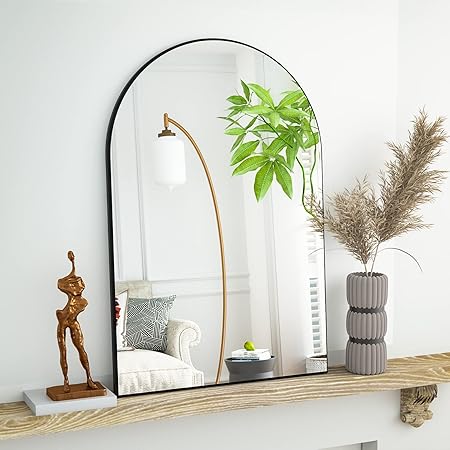 HARRITPURE 24″x36″ Arched Bathroom Mirror – Wall Mounted Mirror – Black Arch Mirror – Aluminum Alloy Frame Bathroom Mirror Living Room, Bedroom, Bathroom and Entryway HARRITPURE 24"x36" Arched Bathroom Mirror - Wall Mounted Mirror - Black Arch Mirror - Aluminum Alloy Frame Bathroom Mirror Living Room, Bedroom, Bathroom and Entryway