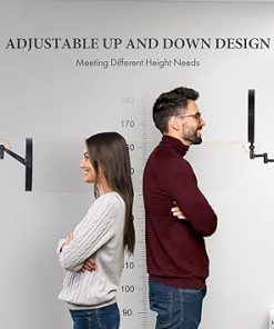 Rechargeable Wall Mounted Makeup Mirror, 8” Adjustable Magnifying Mirror with Lights Double-Sided 1X/10X 360° Rotation Extension Bathroom Shaving Mirror with Foldable Arm 2