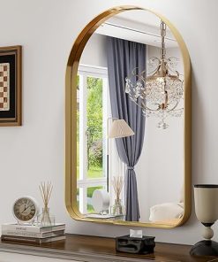 GLSLAND 20”x30“ Gold Arched Bathroom Mirror – Aluminum Alloy Framed Mirrors for Wall- Matted Wall Mirrors for Bedroom, Entryway Mirrors for Wall GLSLAND 20”x30“ Gold Arched Bathroom Mirror - Aluminum Alloy Framed Mirrors for Wall- Matted Wall Mirrors for Bedroom, Entryway Mirrors for Wall