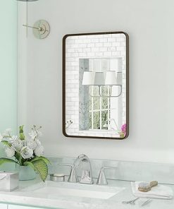 HBCY Creations 20x30 Inch Rectangle Oil Rubbed Bronze Mirror Deep Frame Mirror, Bathroom Mirror Oil Rubbed Bronze, Decorative Wall Mirror, Champagne Bronze Mirror, Framed Mirror for Bathroom Vanity