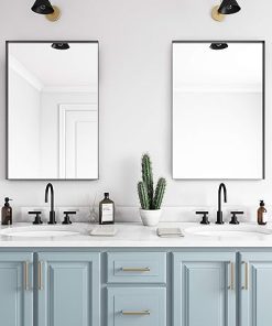 Better Bevel 24″ x 36″ Black Metal Framed Mirror | Rectangle Bathroom Wall Mirror 2